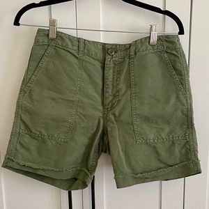 J. Crew Olive Green 100% Cotton Shorts Size 4